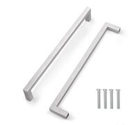 CONPHERON 2 Pack 288mm Square Silver Cupboard Handles Stainless Steel Cabinet Handles Kitchen Door Handles Furniture Drawer Pulls