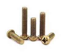 CONPHERON Brass Phillips Round Head Machine Screws Bolts M5x50 mm,10 pcs