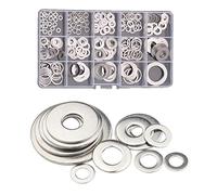 CONPHERON Flat Washers, 260PCS Stainless Steel M3-M20 Flat Washers Set (Thickness 0.5mm) for Home Decoration Repair Construction