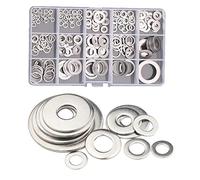 CONPHERON Flat Washers, 260PCS Stainless Steel M3-M20 Flat Washers Set (Thickness 0.8mm) for Home Decoration Repair Construction