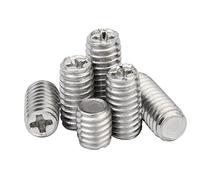 CONPHERON Grub Screws Stainless Steel Phillips Cup Point Machine Screw Cross Groove Small Screws M2x4mm, 100 pcs