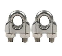 CONPHERON M2-M20 Wire Rope Clips Stainless Steel Wire Rope Clamps U Bolt Saddle Cable Clamp Rope Grips for Rigging Rope and Tension Cable