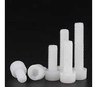 CONPHERON Nylon Hex Socket Cap Screws Insulated Plastic Machine Screws Bolts M8x45 mm,10 pcs