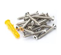CONPHERON Screws and Wall Plugs Set, Plastic Wall Anchor and Concrete Screws Kit for Plasterboard Brick Masonry Drywall Fixing, M10*60mm,5 pcs