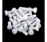 CONPHERON White Nylon Hex Bolts Insulated Plastic Machine Screws Bolts M5x20 mm,50 pcs
