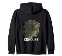 Conquer Alexander the Great Ancient Greece Stoicism Zip Hoodie
