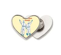 Conquer Disease Triumph Over Illness Heart Metal Pin Brooch Clip Love