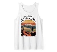 Conquer Kilimanjaro, Fun Outdoor Hiking and Mountain Sunset Tank Top