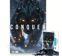 Conquer Motivational Teenagers 1000 Piece Jigsaw Puzzle Logic Play, Clear Hue, Family Enjoyable, Nice Art (38x52cm)