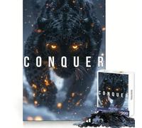 Conquer Motivational Teenagers 1000 Piece Jigsaw Puzzle Logic Play, Clear Hue, Family Enjoyable, Nice Art (38x52cm)