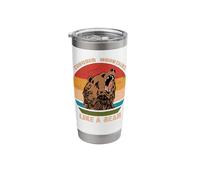 Conquer Mountains Like A Bear Inspirational Outdoors Stainless Steel Insulated Tumbler