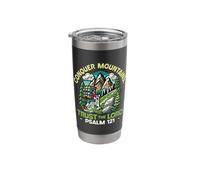 Conquer Mountains Trust The Lord Hiking Religious Hiker Stainless Steel Insulated Tumbler