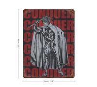 CONQUER Ronnie Mr Olympia Gym Motivation Iron Water Proof Wall Art Decoration for Inside Metal Signs Farmhouse Indoor Outdoor Poster 15.7"x11.8"