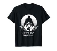 Conquer self, conquer all. Battle Masculinity Mountain T-Shirt