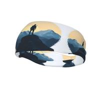 Conquer The Mountain Sports Sweatband, Running Sports Headband, Yoga Men and Women Running Basketball Fitness Elastic Headband