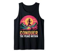 Conquer The Peaks Within - Runner Sunset Design Tank Top
