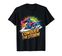 Conquer The Storm Snowmobile Design - Epic Rider T-Shirt