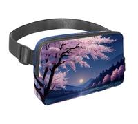 Conquer Your Adventures in Style with our Travel Waist Pack, The Ultimate Crossbody Bag for Men and Women, Moonlight River Flowers