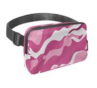 Conquer Your Adventures in Style with our Travel Waist Pack, The Ultimate Crossbody Bag for Men and Women, Pink Camouflage Pattern