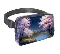 Conquer Your Adventures with our Travel Waist Pack, The Ultimate Crossbody Bag for Men and Women, Moonlight River Flowers