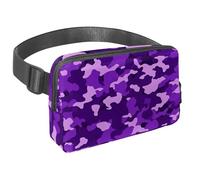 Conquer Your Adventures with our Travel Waist Pack, The Ultimate Crossbody Bag for Men and Women, Purple Camouflage Pattern