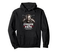 Conquer Your Fate Viking Warrior Forged By The Brave Design Pullover Hoodie