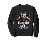 Conquer Your Fate Viking Warrior Forged By The Brave Design Sweatshirt
