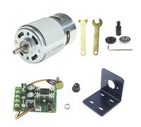 CONQUERALL 775 DC Motor DC 12V 6000 RPM / 24V 12000RPM Large Torque High Power Motor with M10-5 Connecting Rod Set Bracket and 20A Speed Controller