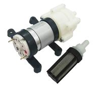 CONQUERALL DC 24V Diaphragm Pump 385 Self-Priming Suction Sump Pump with Retaining Ring and Filter Kit for DIY Small Water Pumps