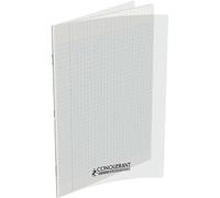 Conquérant Classic Notebook 24 x 32 cm Large Squares Seyès 48 Stapled Pages Polypropylene Cover Colourless