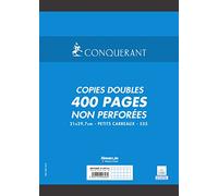 Conquérant - Punched Double Sided Paper A4 Petits Carreaux C. Doubles