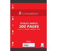 Conquérant - Punched Double Sided Paper A4 Seyès F. simples