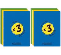 Conquérant, Set of 3 Classic Notebooks 24 x 32 cm 96 Pages Large Squared Seyès Stapled Polypropylene Cover Yellow Green Blue (Pack of 2)
