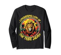 Conquering Lion Of The Tribe Judah Hebrew Israelite YHWH Long Sleeve T-Shirt