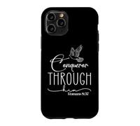 Conqueror Through God Jesus Romans 8:37 Faith Empowerment Case for iPhone 11 Pro