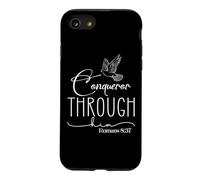 Conqueror Through God Jesus Romans 8:37 Faith Empowerment Case for iPhone SE (2020) / 7/8