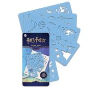 Conquest Journals Harry Potter Stencils, 5 Reusable Plastic Stencil Book Pages, Magical Wizarding World Designs, Create Artwork or Decorate Notes, Scrapbooks & More, 6'' x 3'', Officially Licensed