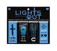 Conquest Journals Lights Out Magnetic Bookmarks, 4-Pack Book Markers, Bookish Page Clips with Magnets, Spicy Dark Romance Designs, Gifts for Readers, Officially Licensed Navessa Allen Collection