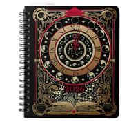 ConQuest Journals Waiting for the Night 2026 Spiral Dated Weekly Planner, Gothic Witchy Tarot Card-Inspired Design, Wrapped Book Board Cover, 4 Sticker Pages, Pocket, Elastic Strap, Bookmark, 7" x 9"