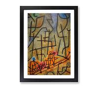 Conquest Of The Mountain By Paul Klee Classic Painting Framed Print | A3 Black Framed Wall Art | Ready to Hang | Classic Landscape Picture | Living Room Bedroom Lounge Office