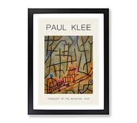 Conquest Of The Mountain By Paul Klee Exhibition Museum Painting Framed Wall Art Print, Ready to Hang Picture for Living Room Bedroom Home Office Décor, Black A4 (34 x 25 cm)