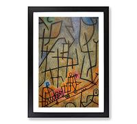 Conquest of The Mountain by Paul Klee Framed Print | A2 Black Framed Wall Art | Ready to Hang | Modern Landscape Picture | Living Room Bedroom Lounge Office