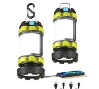 Consciot 2 Pack LED Camping Lantern Flashlight Rechargeable, Portable Torch with 6 Light Modes, 3600mAh Power Bank, IPX4 Waterproof, USB C, Camping Lights for Hurricane, Emergency, Survival Kits