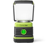 Consciot LED Camping Lantern, Battery Powered LED Lantern Flashlight, 1000LM, 4 Light Modes, IPX4 Waterproof, Survival Kits for Indoor Outdoor, Emergency Light for Home Power Outages, Hurricane, Storm