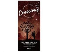 Conscious Chocolate Dark Side 85% Raw Vegan Organic Chocolate Bar 60g