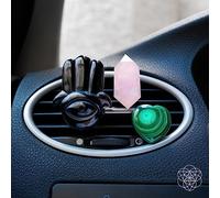 Conscious Items - Hamsa Hand of Safe Travels Aromatherapy Car Kit - Crystal Accessories - Car Charms - Ornament - Vent Accessories - Gifts for Women