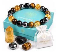 Conscious Items Protection Crystal Bracelet for Women & Men, Natural Stones