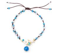 Conscious Items Triple Crystal Positivity Beads Anklets, Pearl Moonstone & Apa Anklet for Women, Handmade Pearl Anklet for Confidence, Peace and Positive