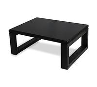 CONSDAN Metal Frame Step Stool - Solid Hardwood, Portable for Toddler/Kids/Adult, Bedroom/Bathroom - Black