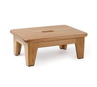 CONSDAN Step Stool for Bed, USA Grown Oak,Wooden Step Stool for Adults, Wood Step Stool for Seniors, 6.5" High Bed Stool, Non-Slip Mat, No Assembly Needed, Solid Wood, Natural Color